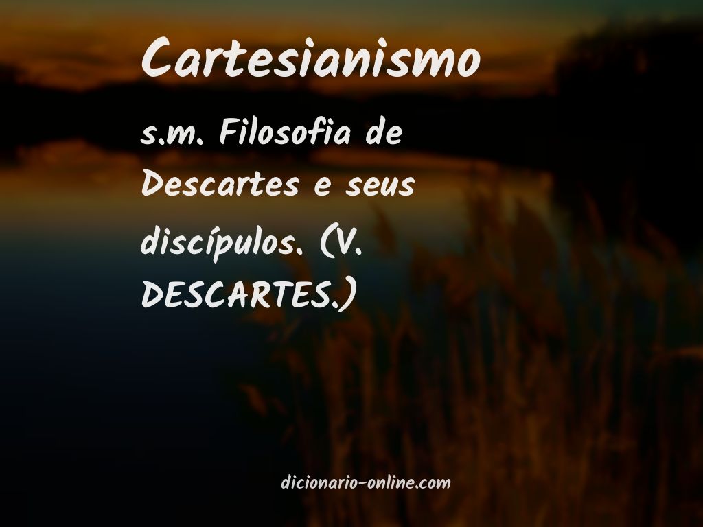 Significado de cartesianismo