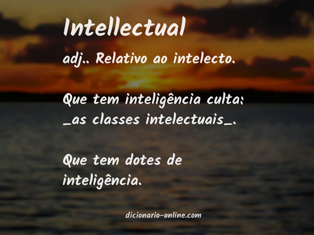 Significado de intellectual