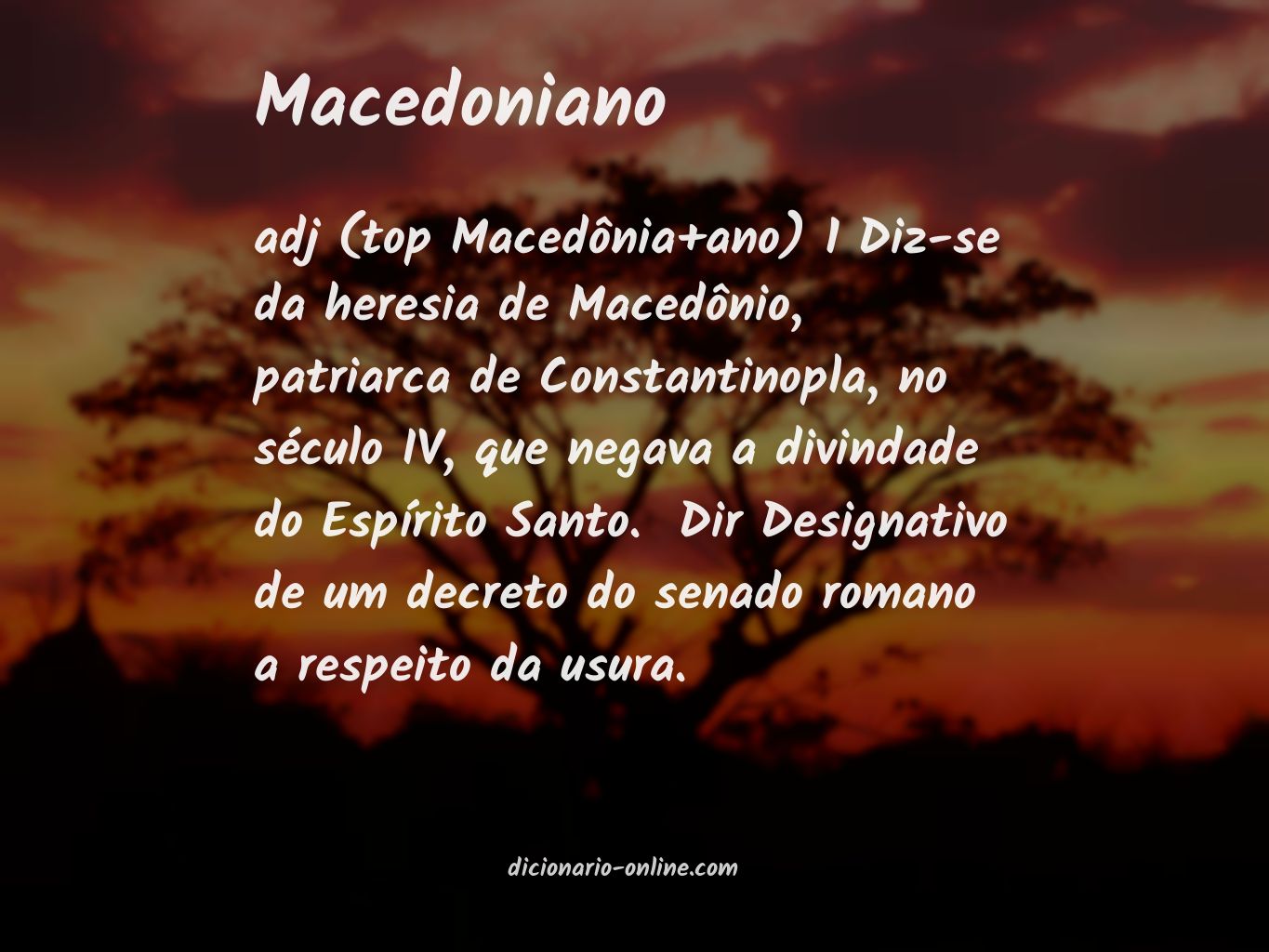 Significado de macedoniano
