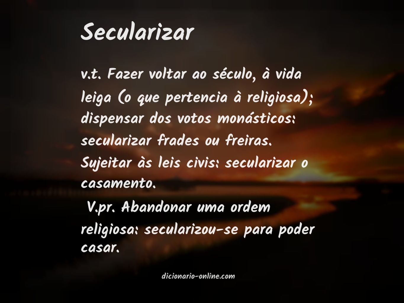 Significado de secularizar