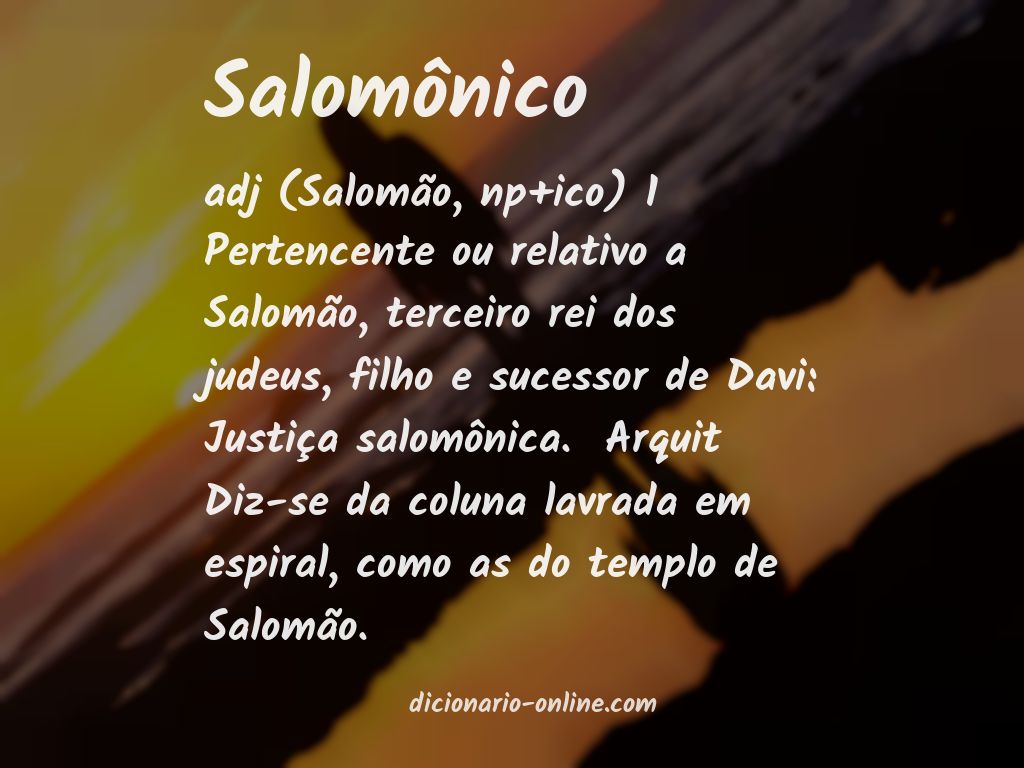 Significado de salomônico