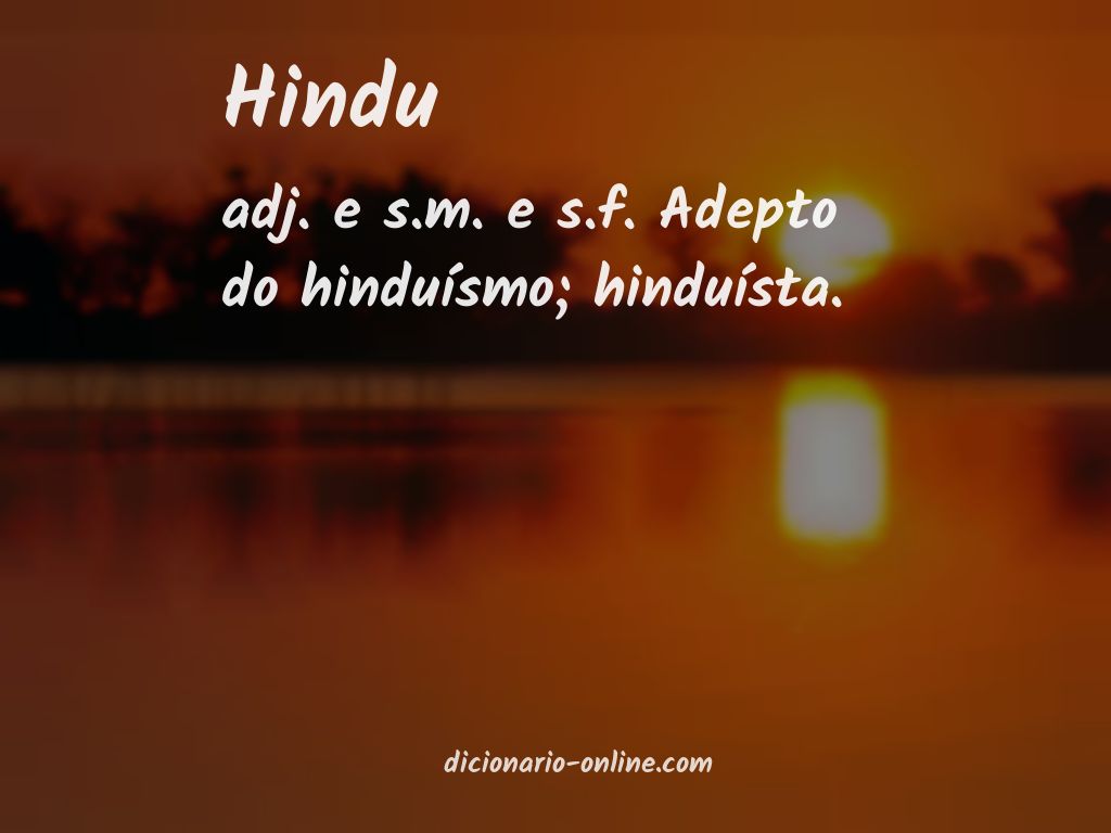 Significado de hindu