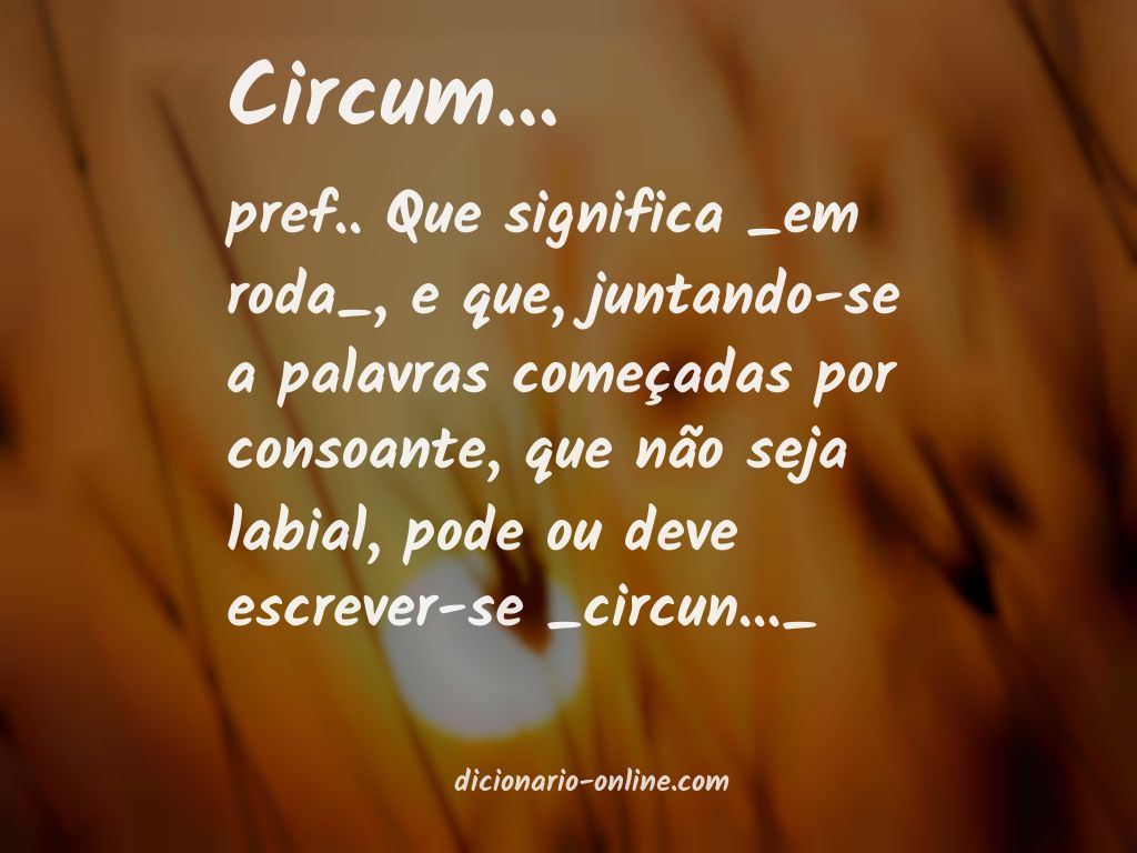 Significado de circum...