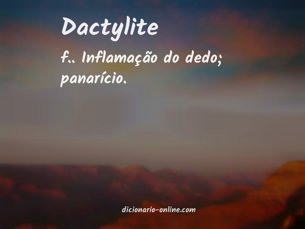 Significado de dactylite
