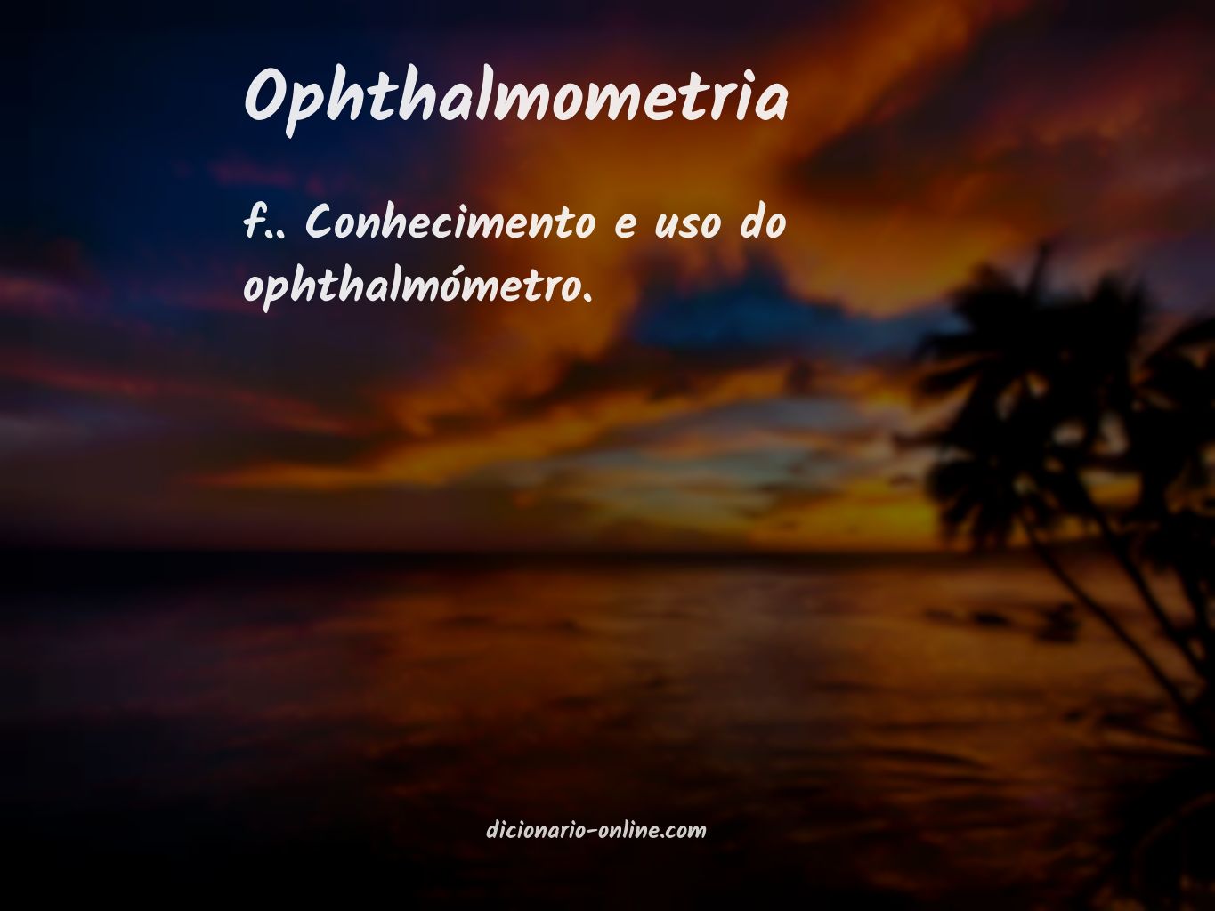 Significado de ophthalmometria