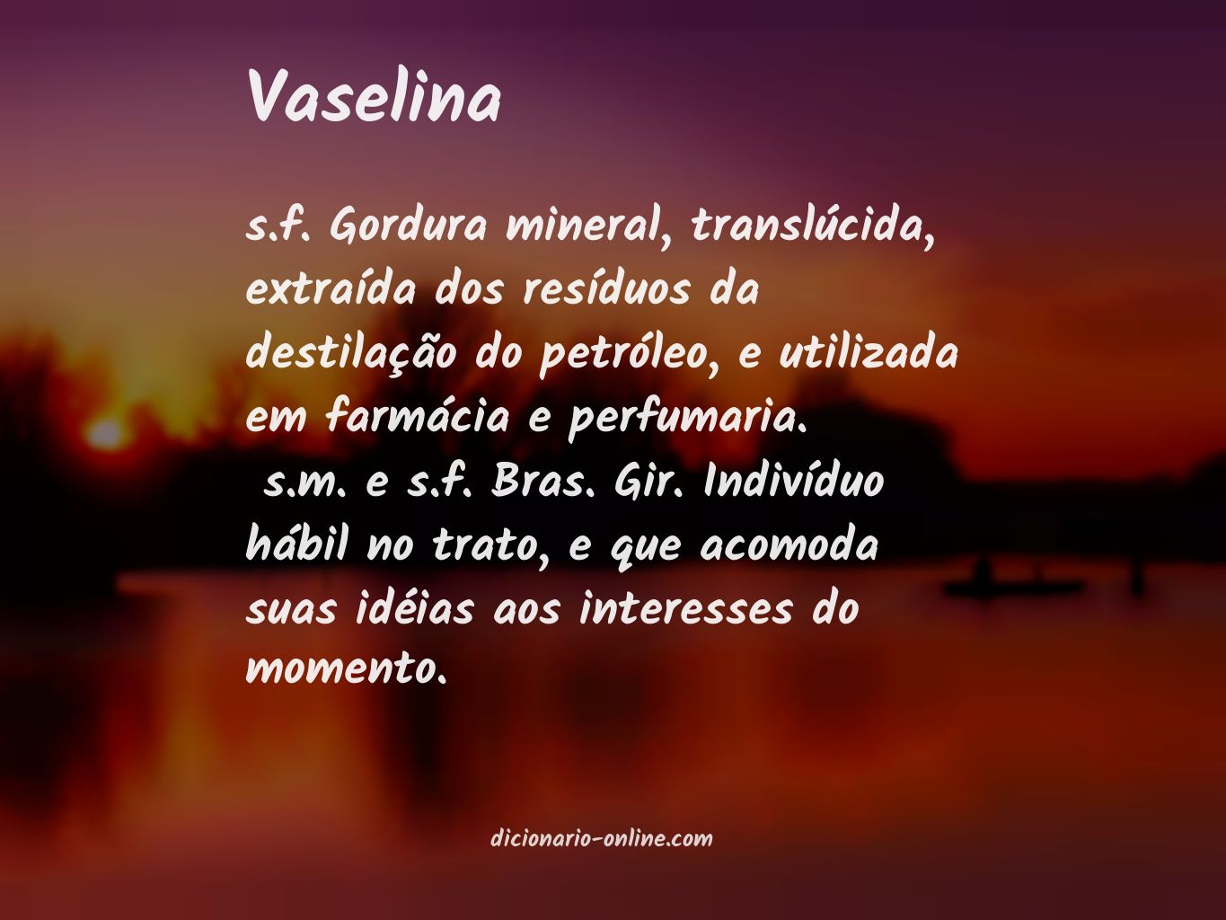 Significado de vaselina