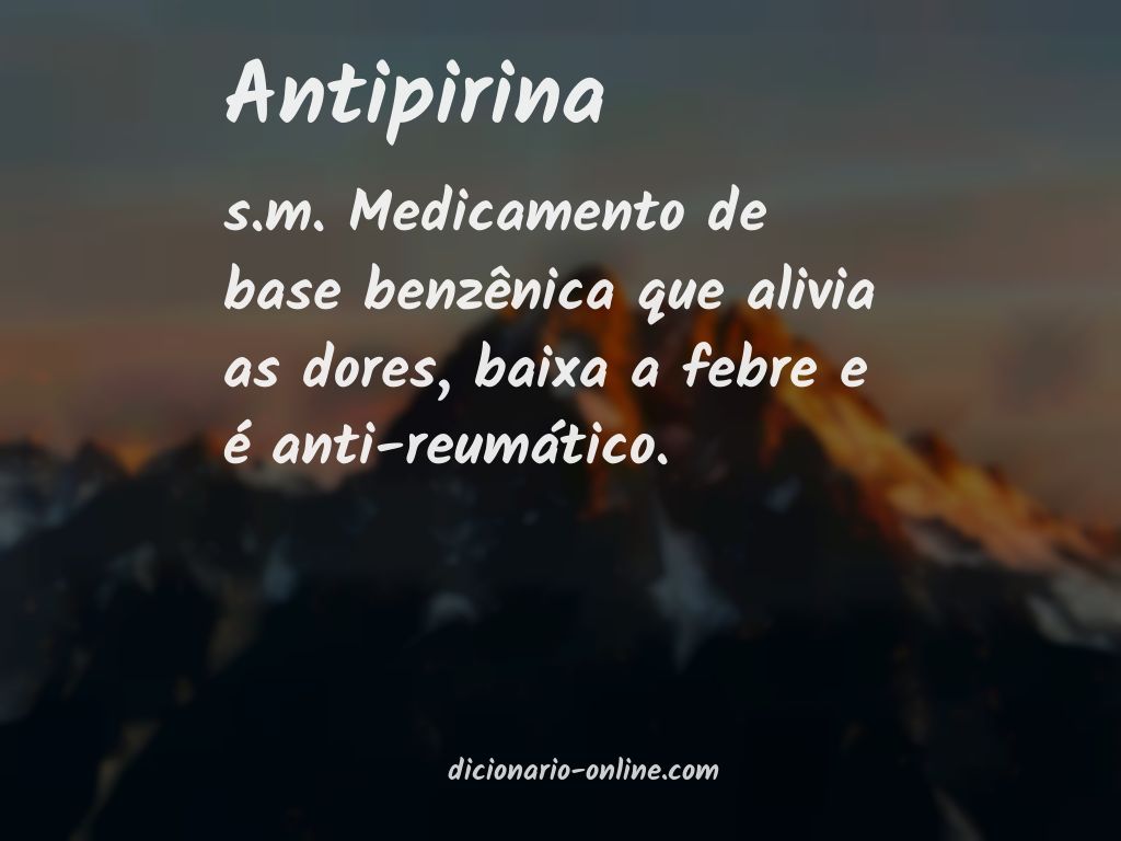 Significado de antipirina