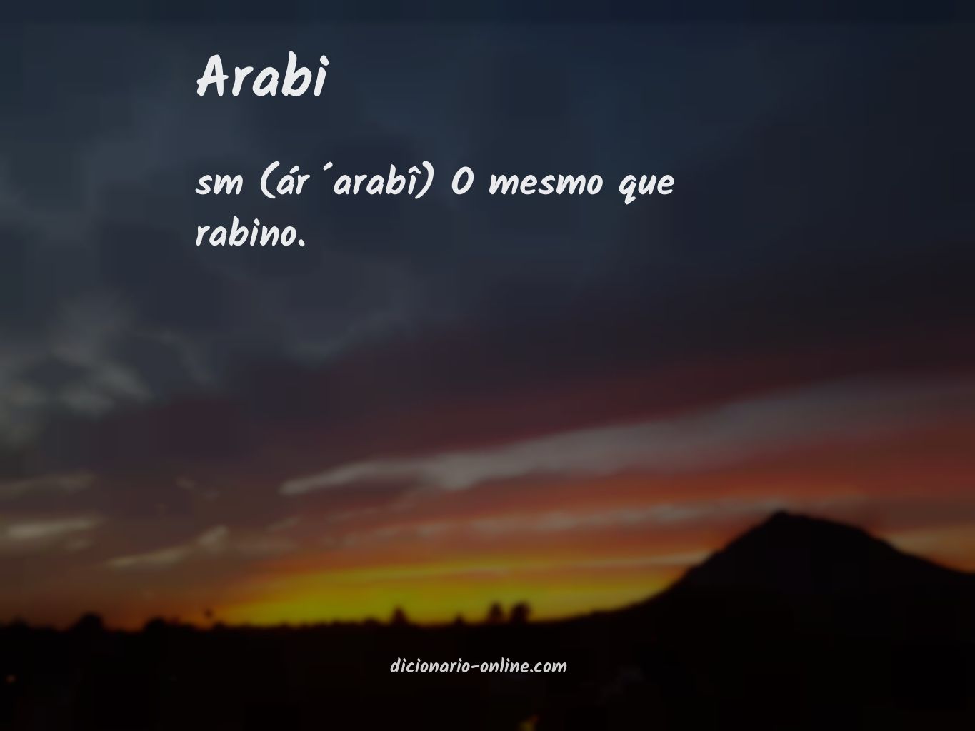 Significado de arabi