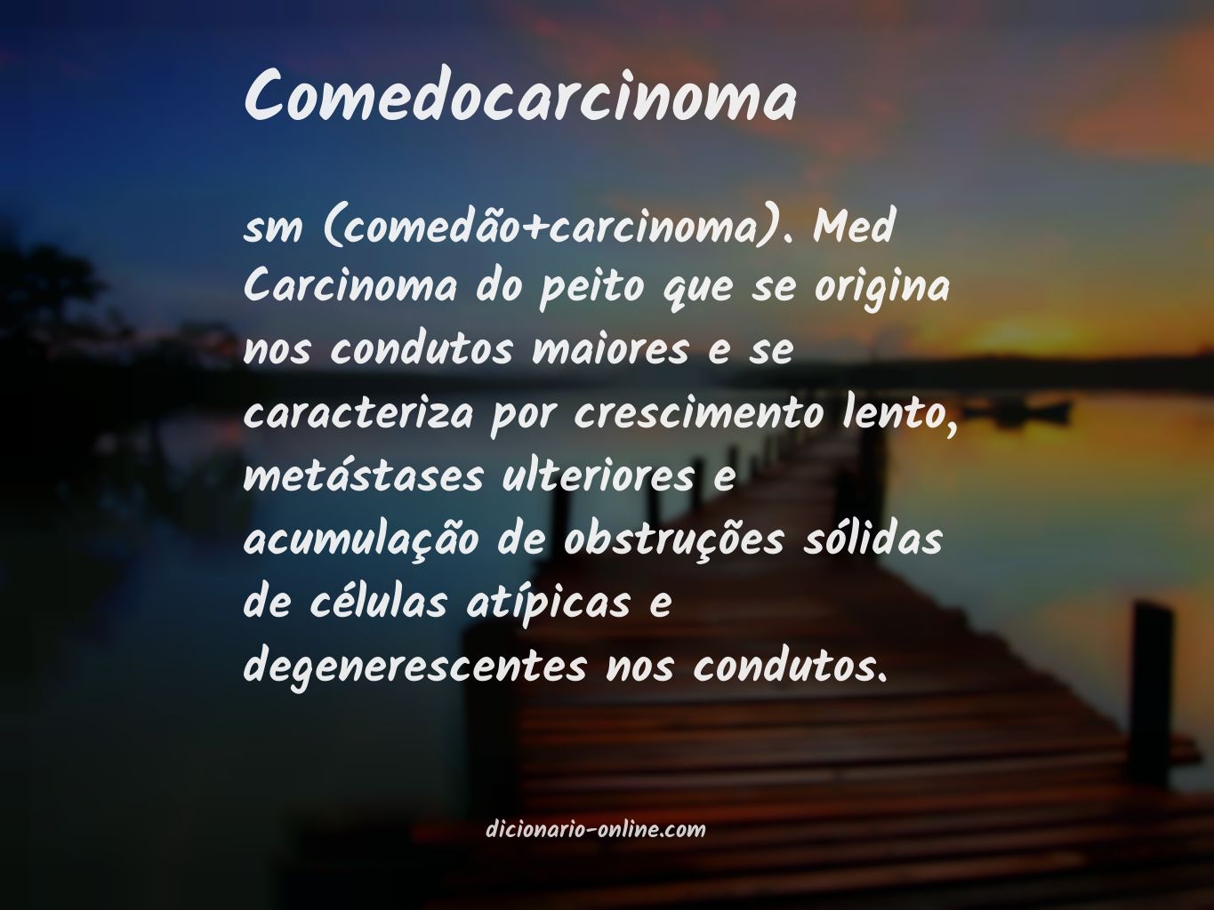 Significado de comedocarcinoma