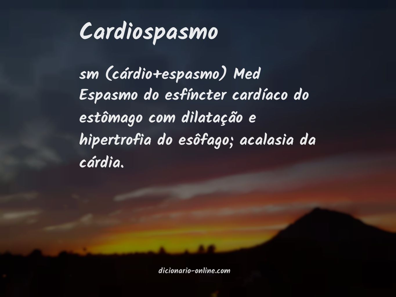 Significado de cardiospasmo