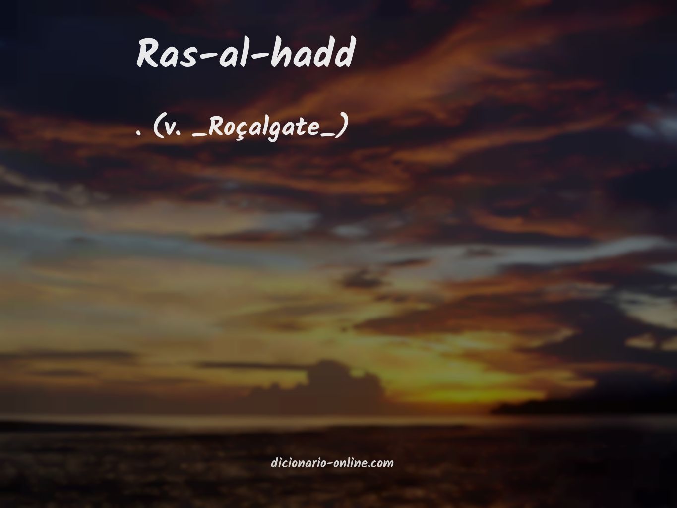 Significado de ras-al-hadd