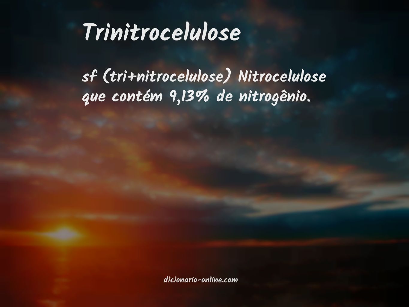 Significado de trinitrocelulose