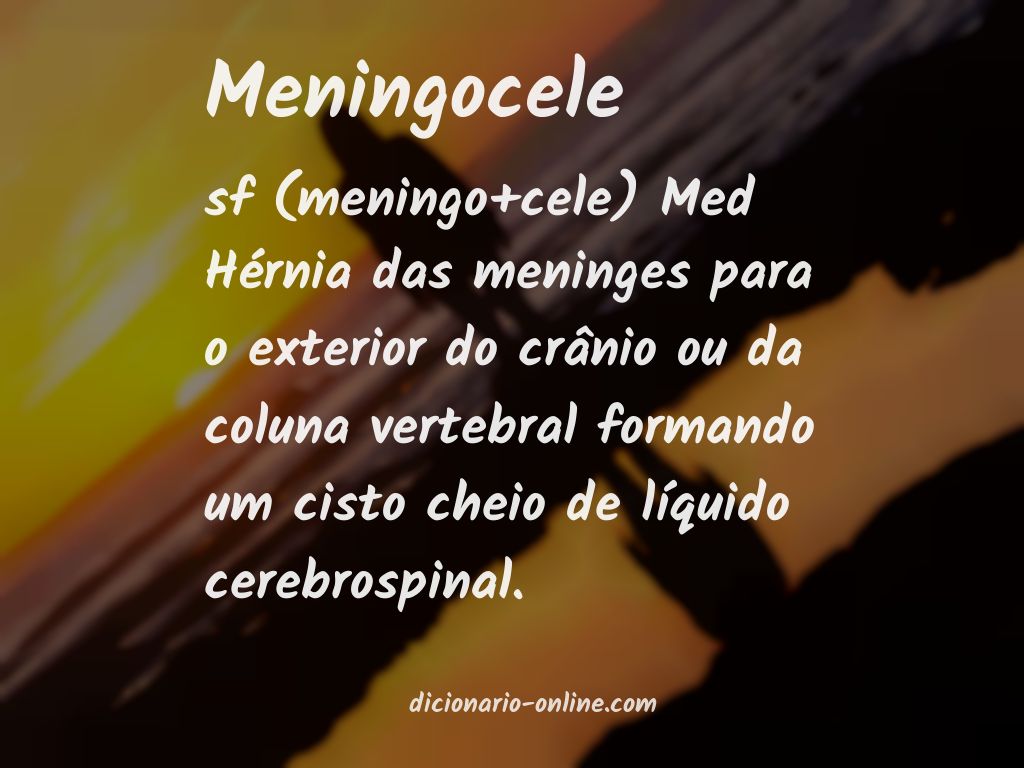 Significado de meningocele