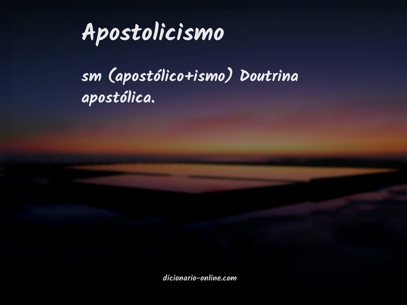 Significado de apostolicismo
