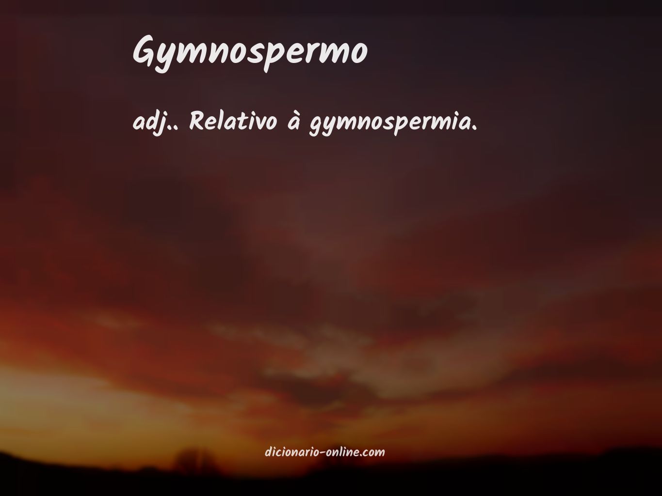 Significado de gymnospermo