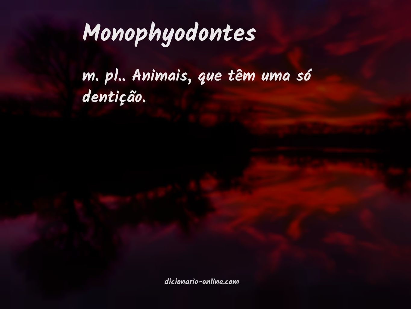 Significado de monophyodontes