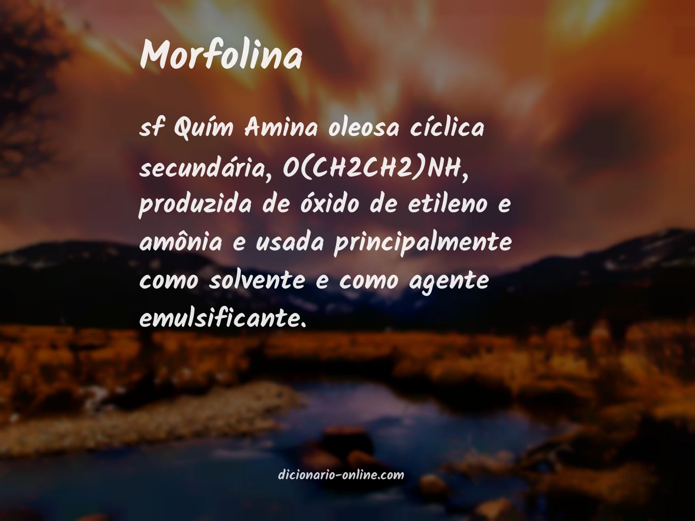 Significado de morfolina