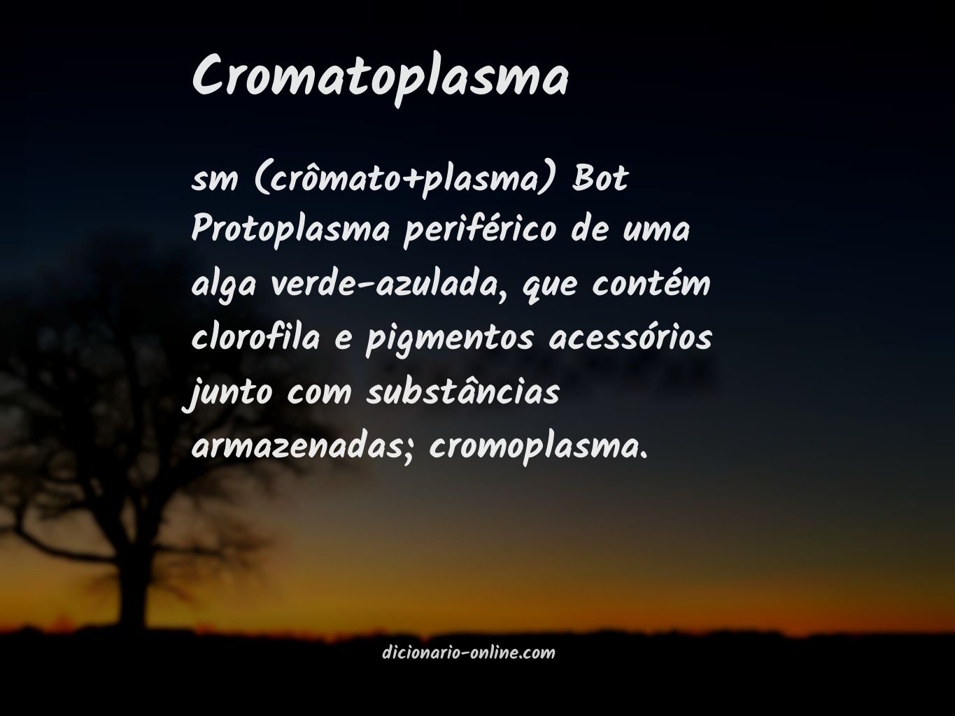 Significado de cromatoplasma