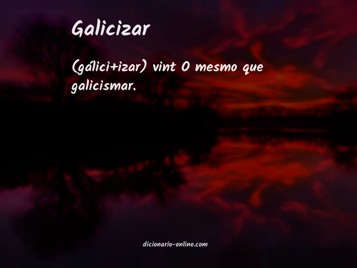 Significado de galicizar