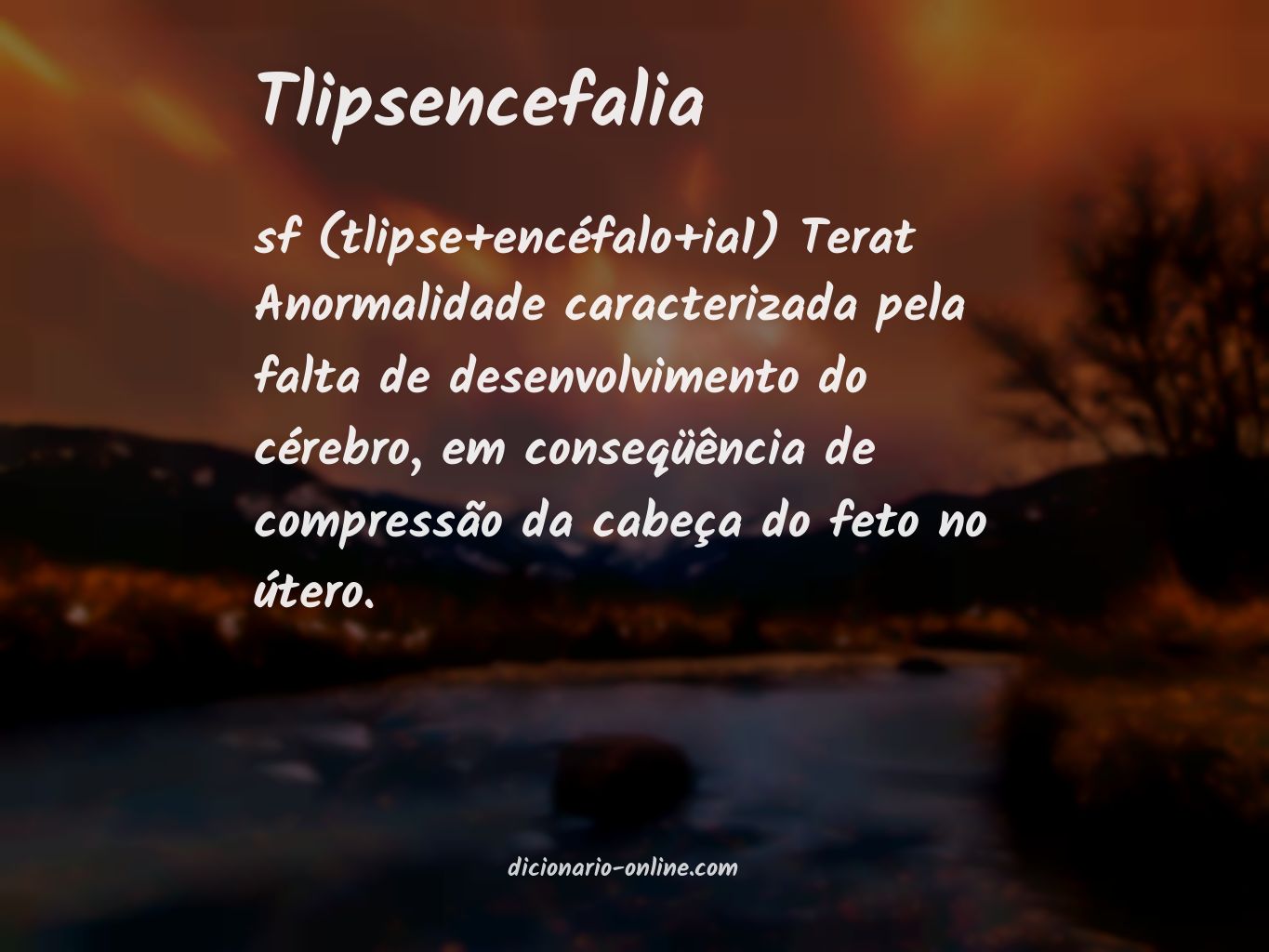 Significado de tlipsencefalia