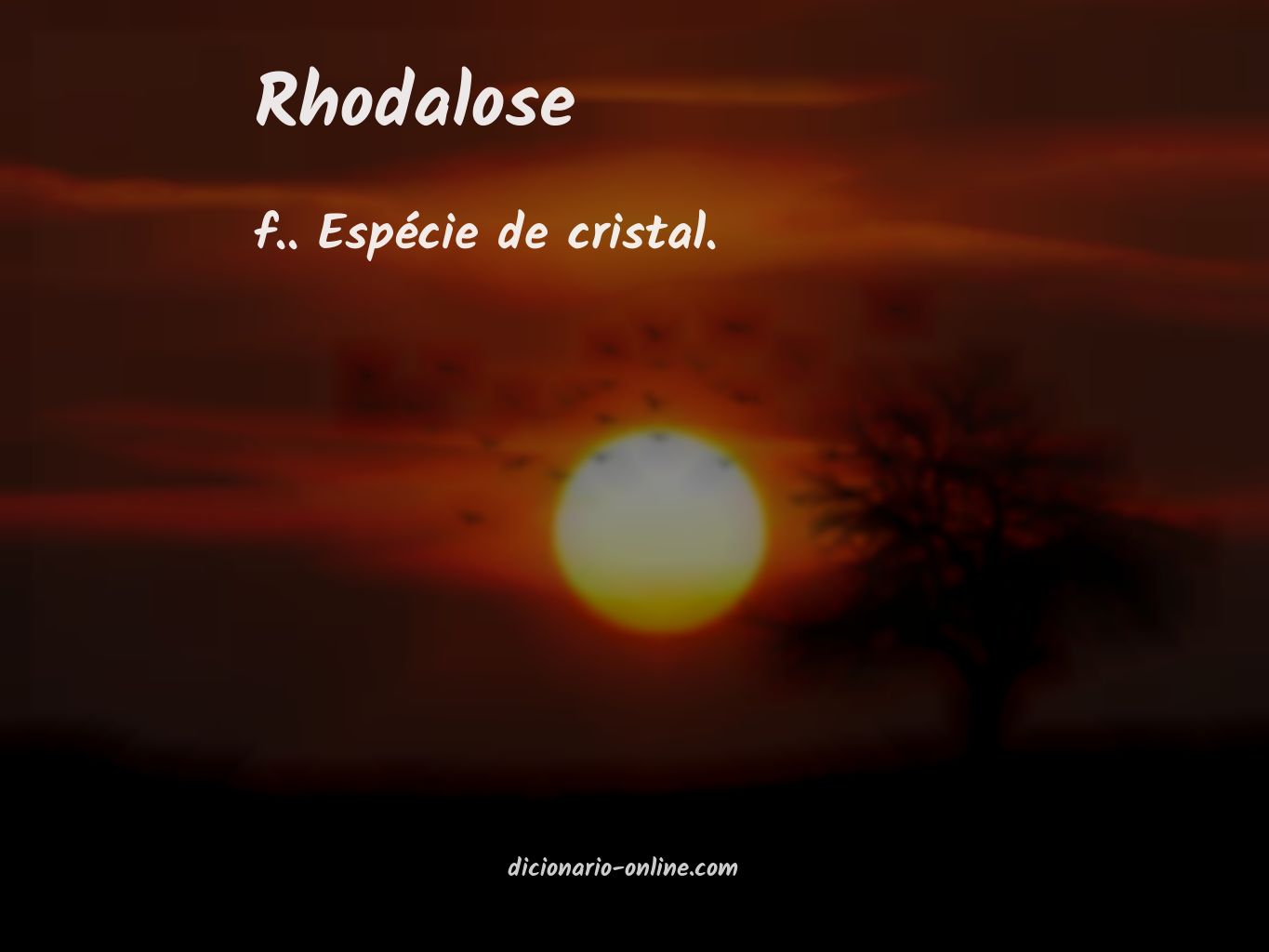 Significado de rhodalose
