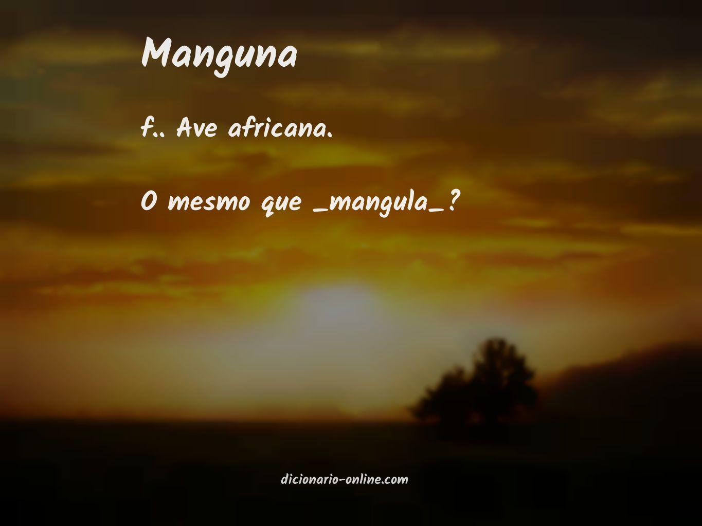 Significado de manguna