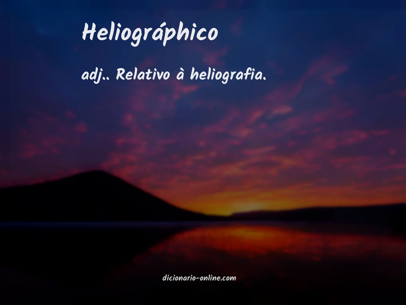 Significado de heliográphico