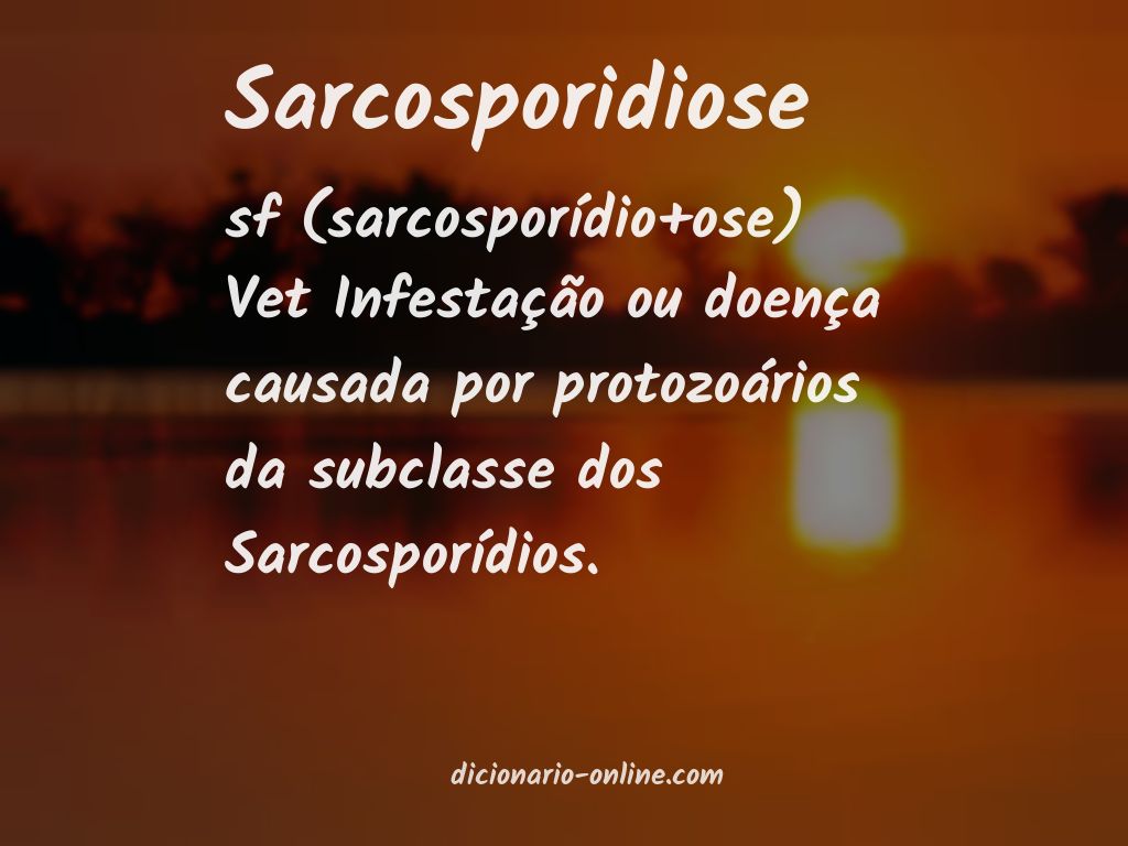 Significado de sarcosporidiose