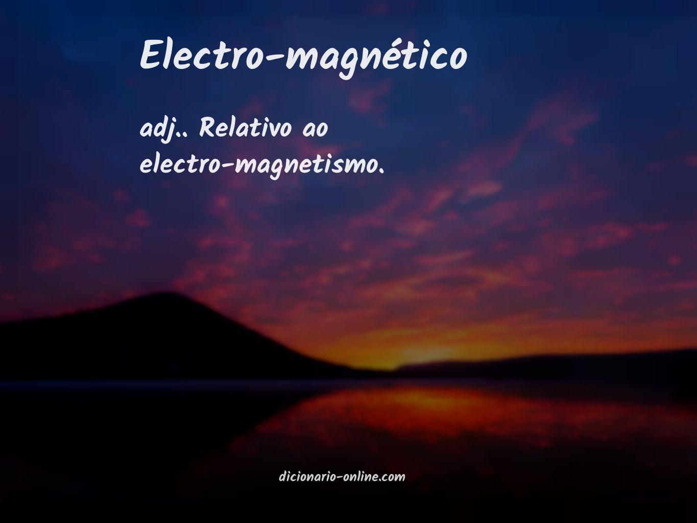 Significado de electro-magnético