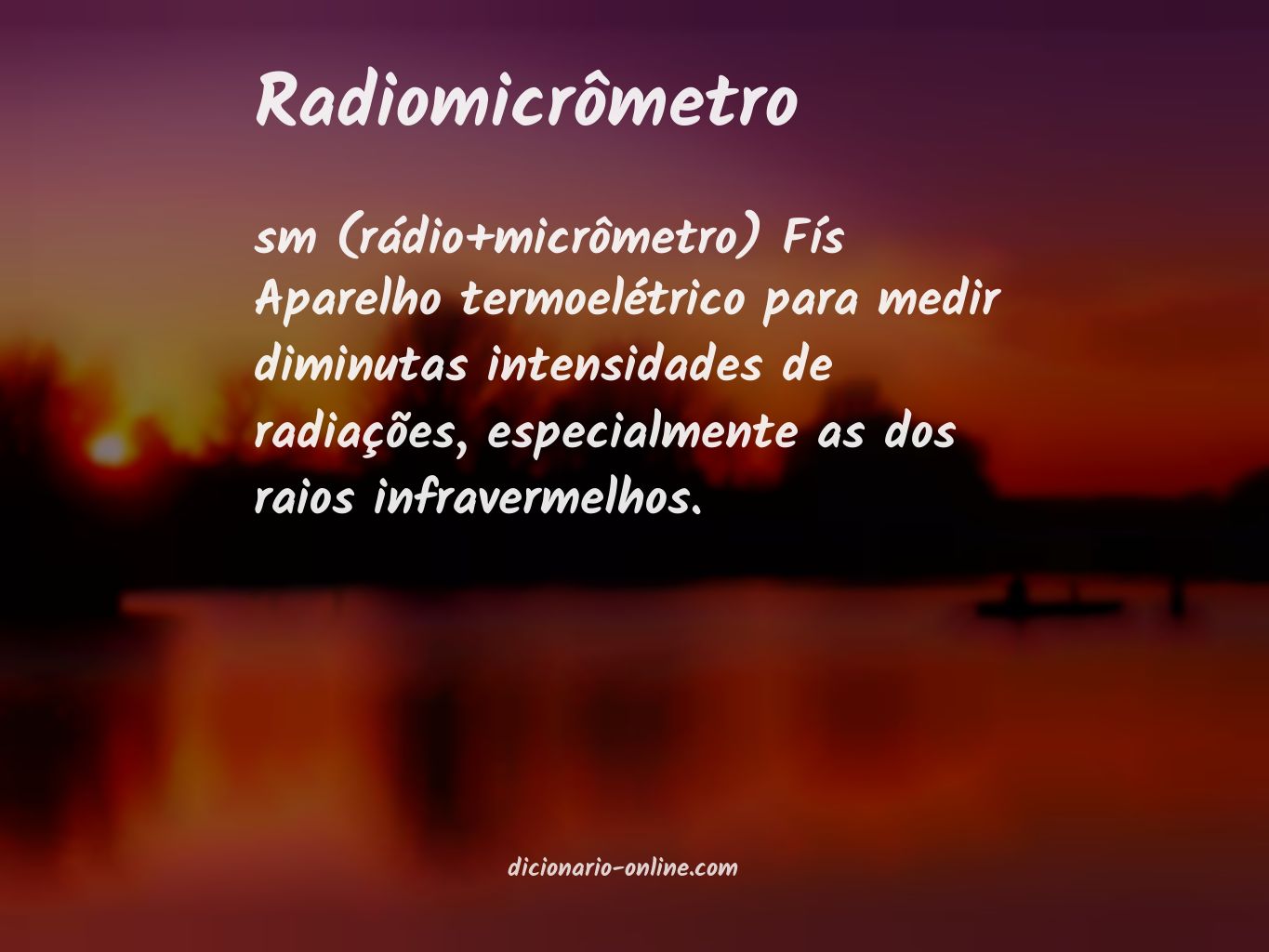 Significado de radiomicrômetro