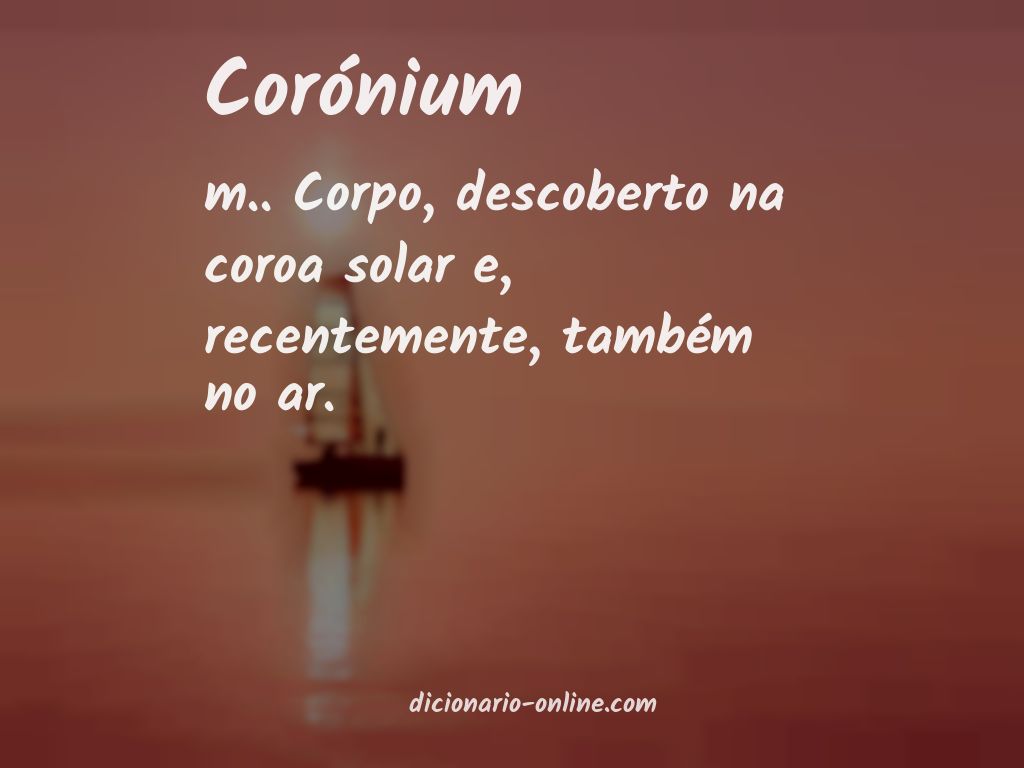 Significado de corónium