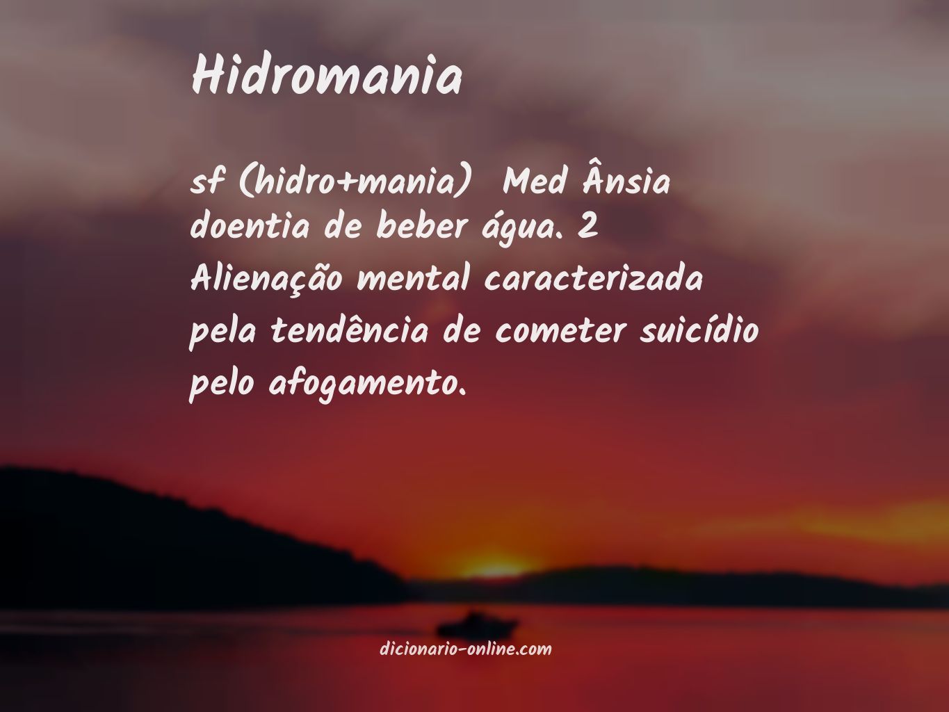 Significado de hidromania