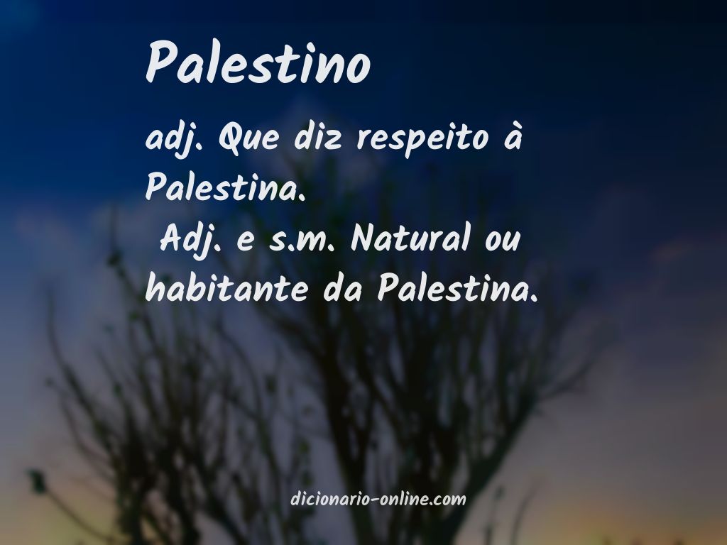 Significado de palestino