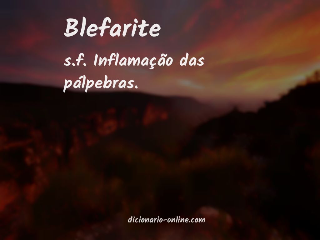 Significado de blefarite