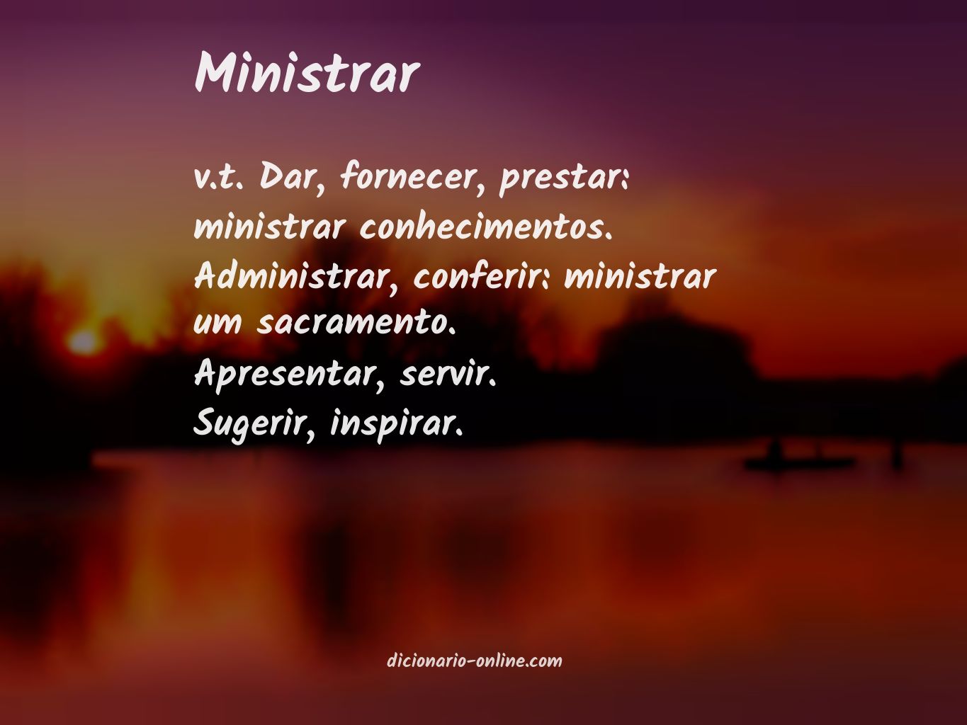 Significado de ministrar