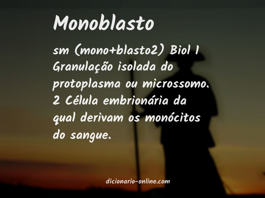 Significado de monoblasto