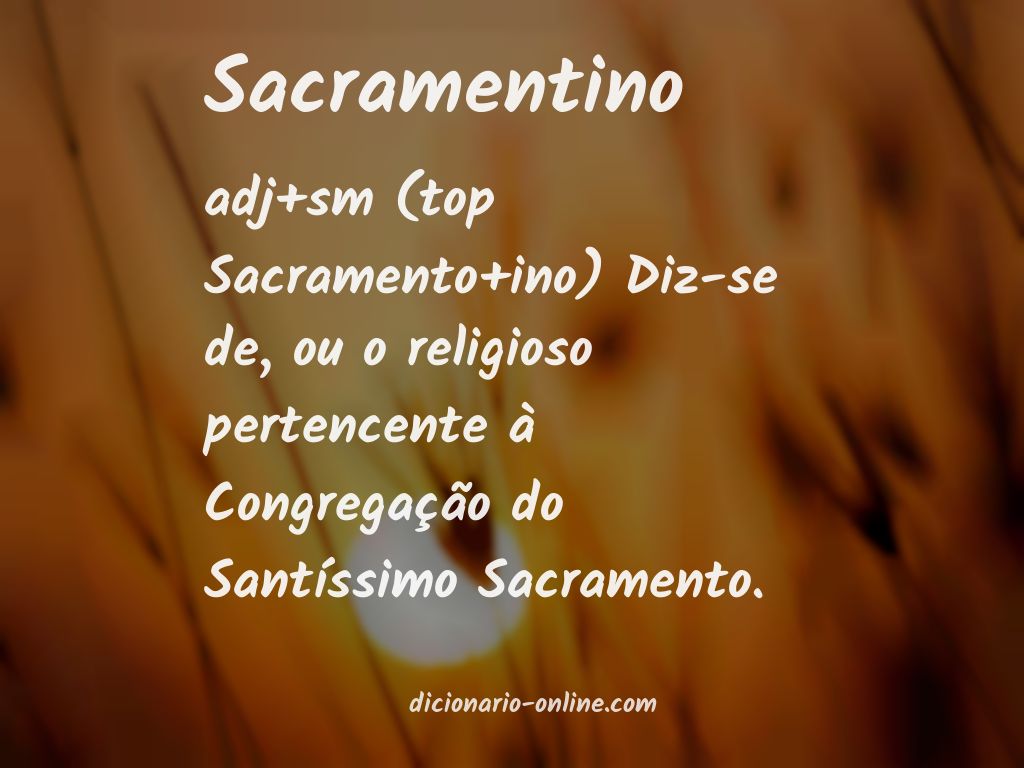 Significado de sacramentino