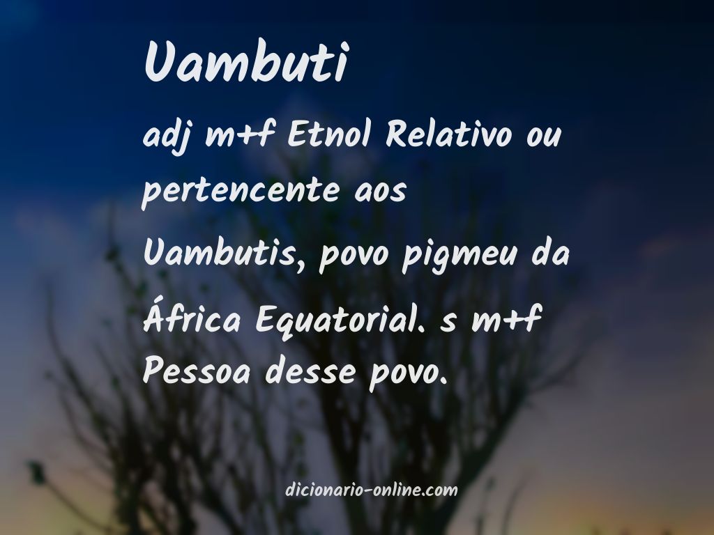 Significado de uambuti