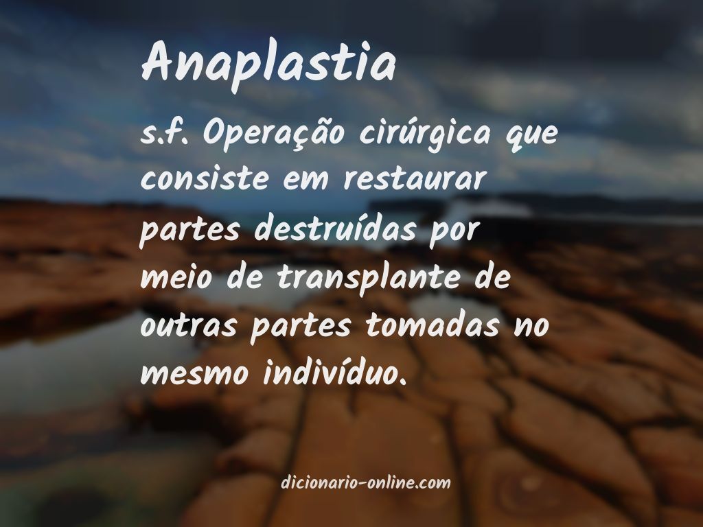 Significado de anaplastia