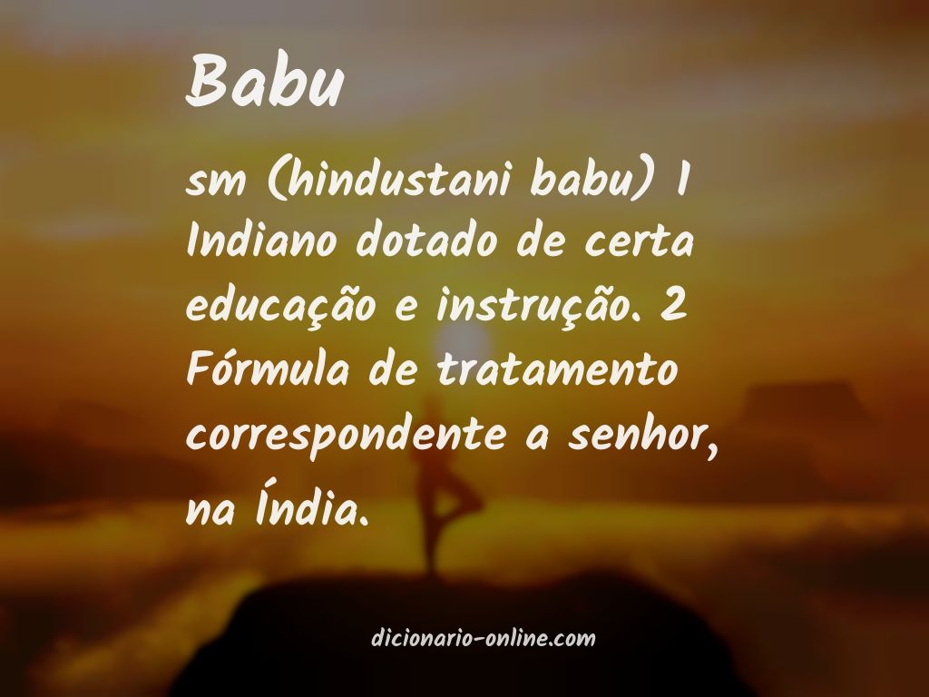 Significado de babu