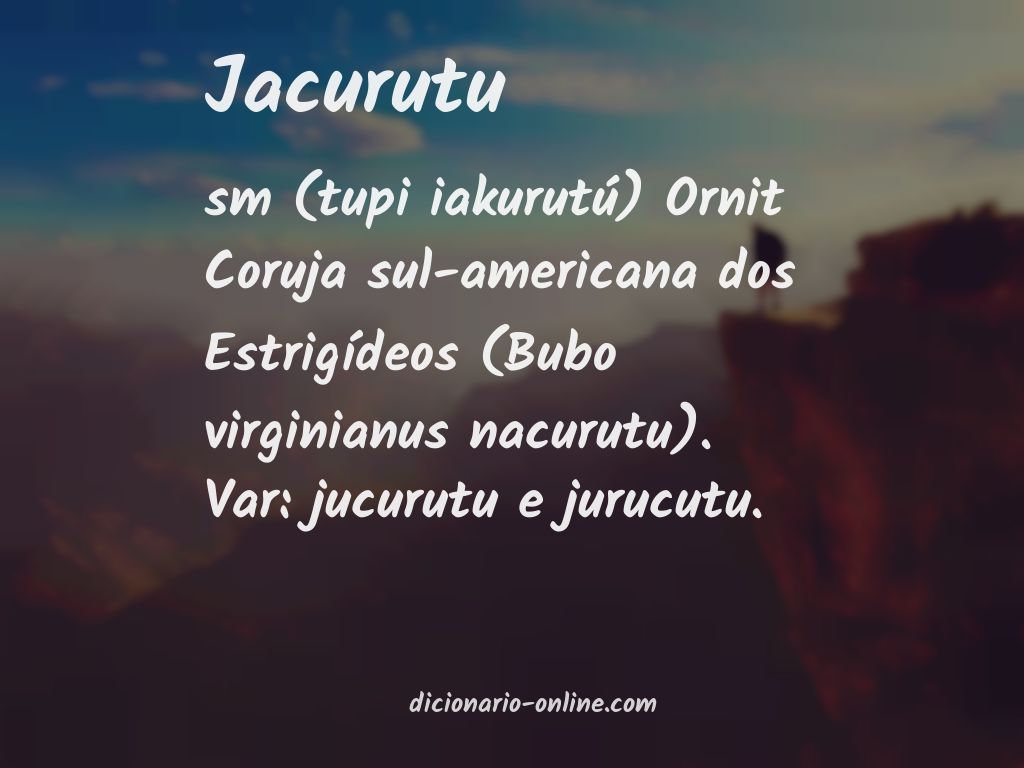 Significado de jacurutu