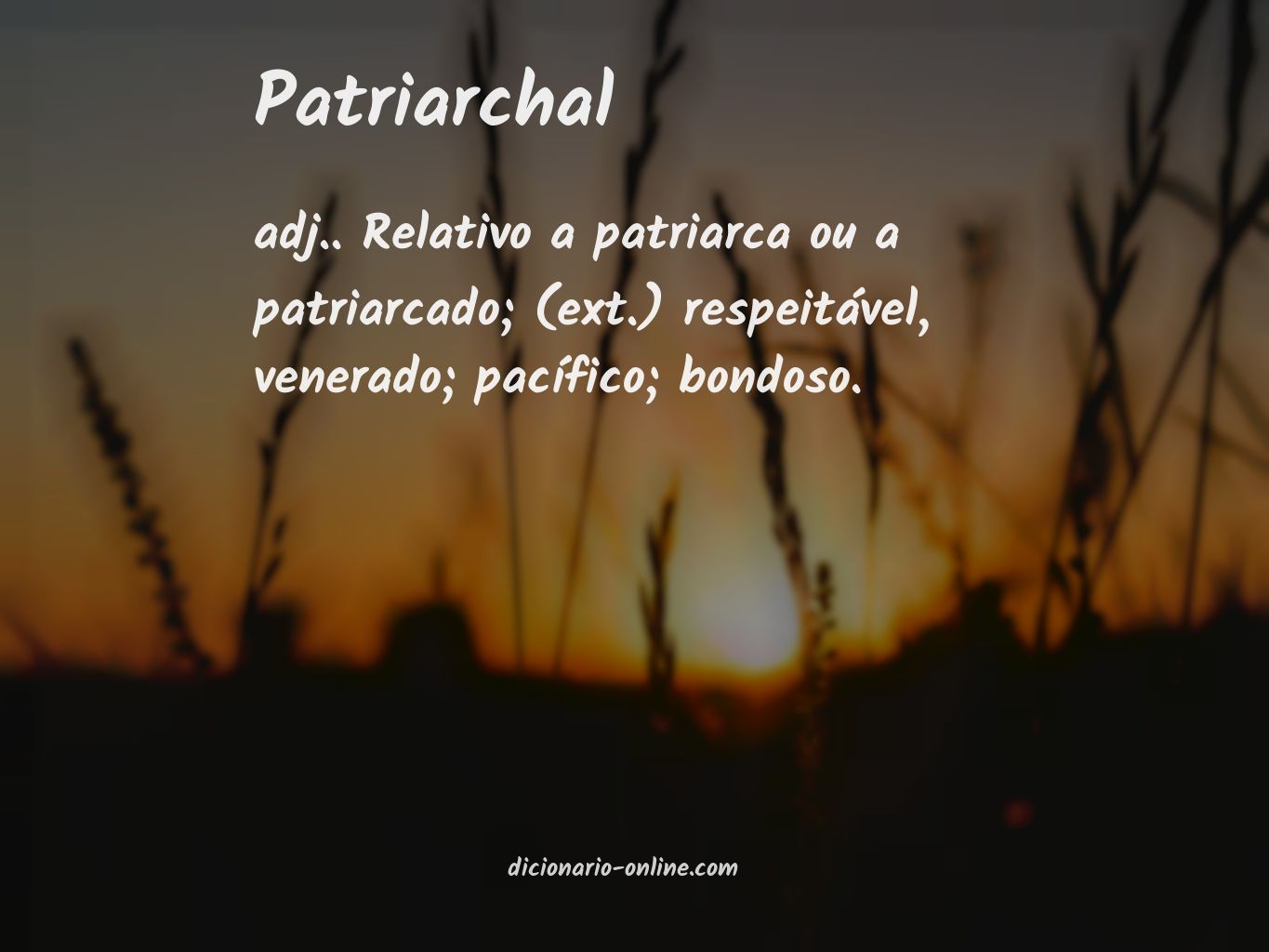 Significado de patriarchal