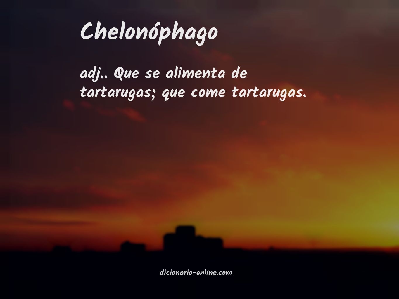 Significado de chelonóphago