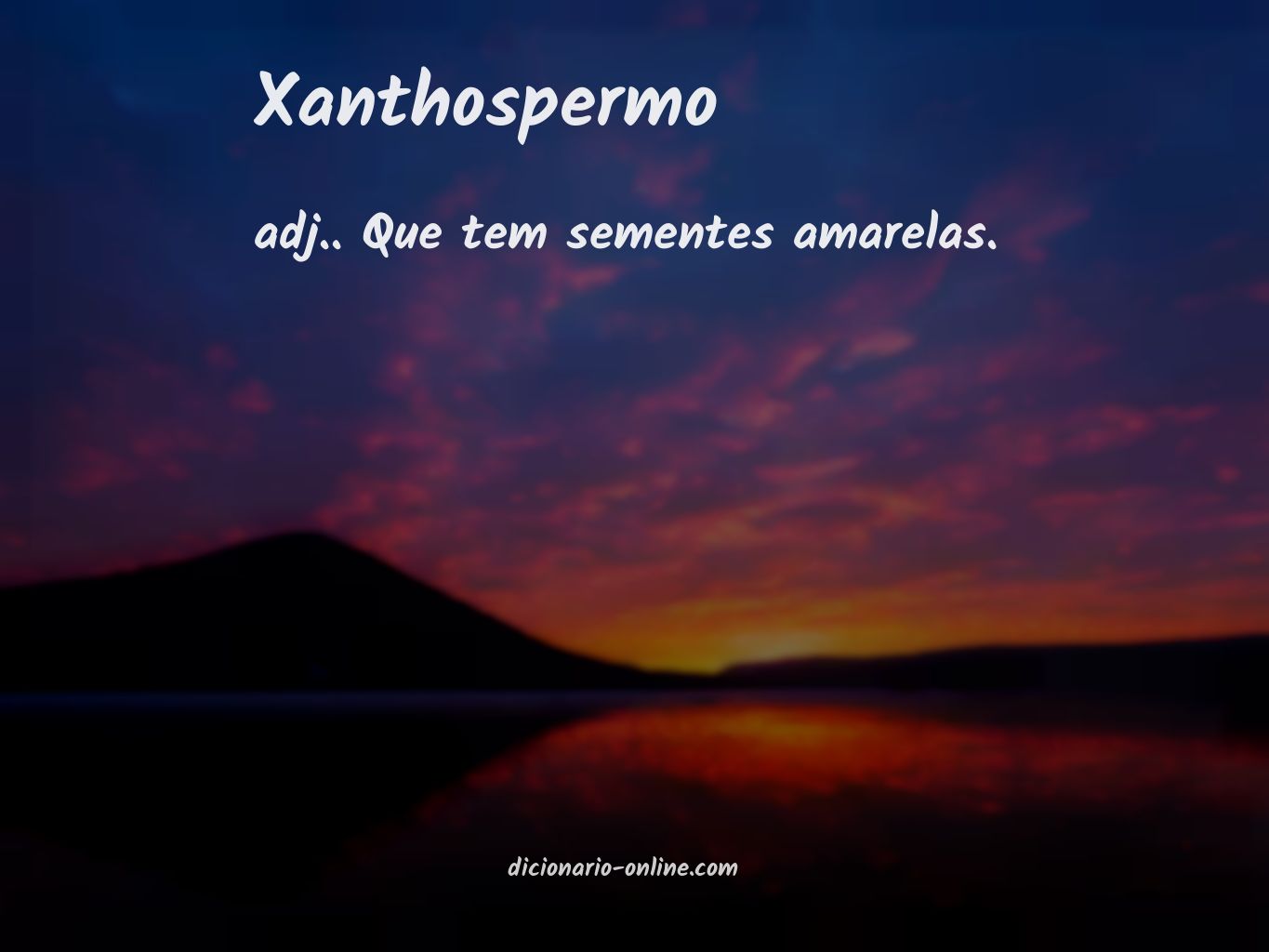Significado de xanthospermo