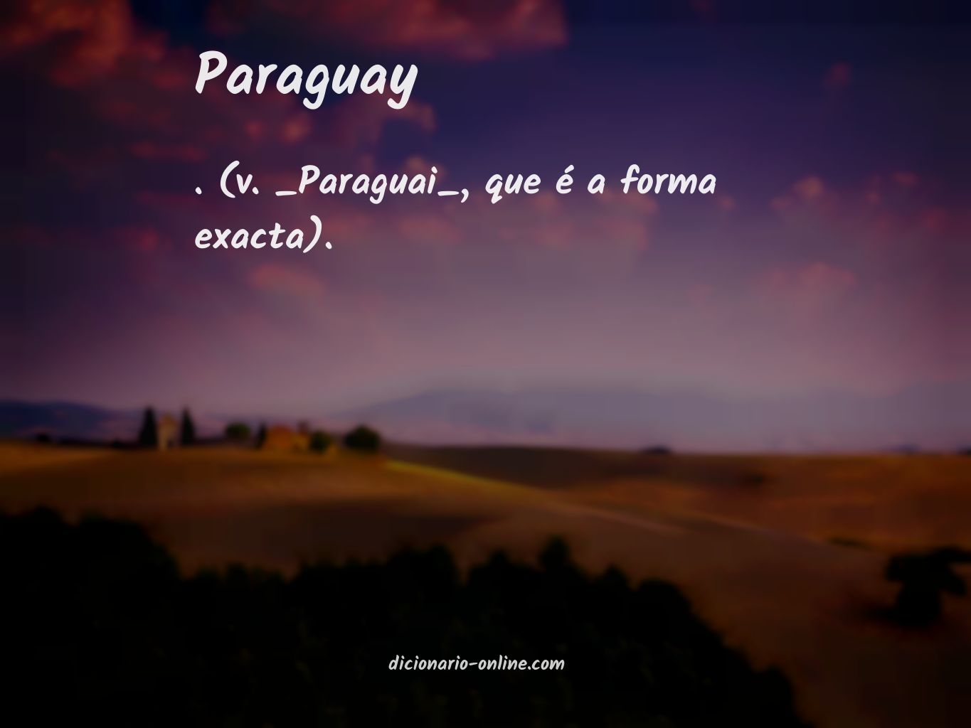 Significado de paraguay