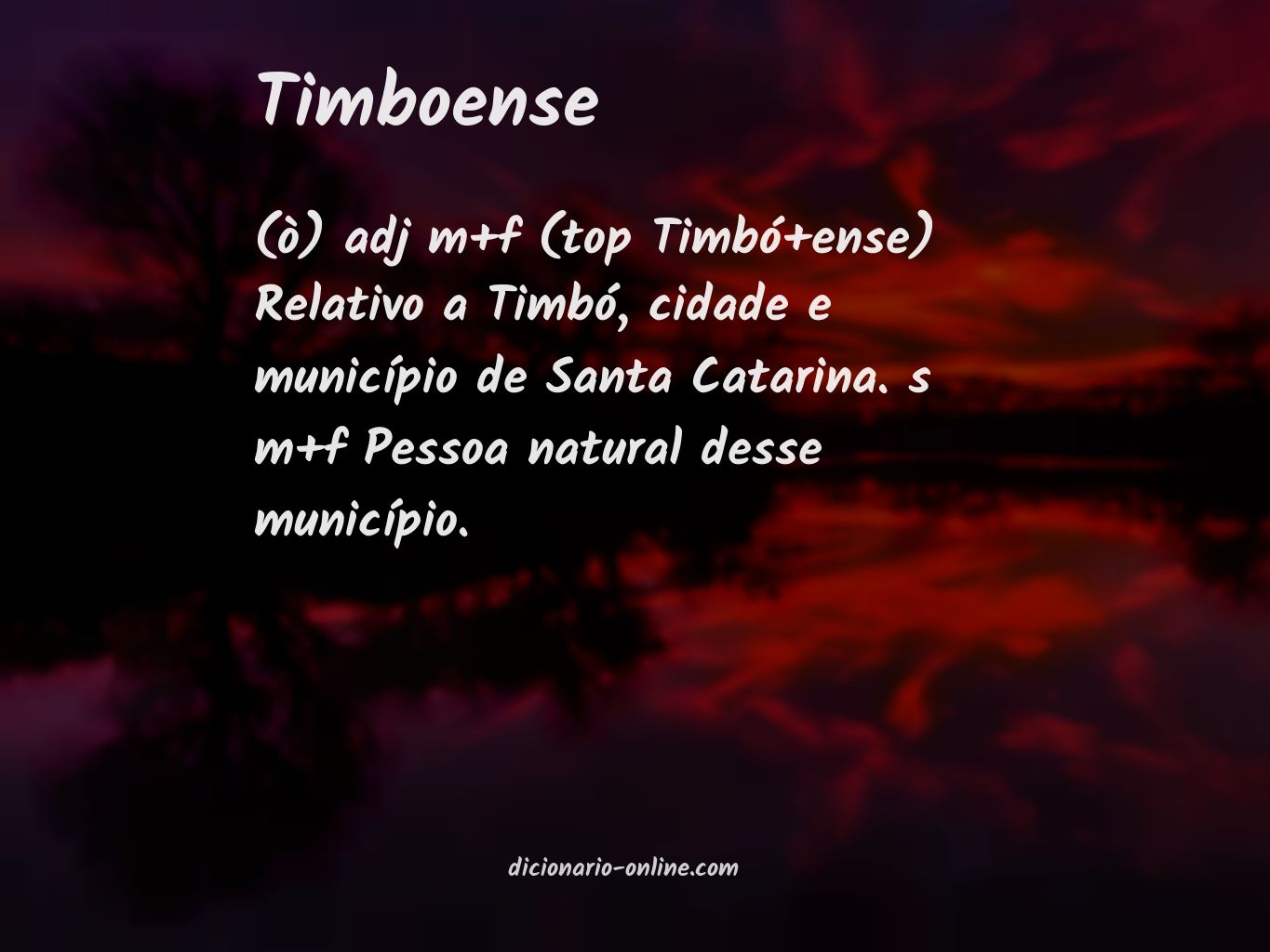 Significado de timboense