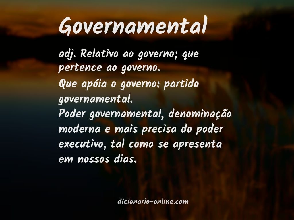 Significado de governamental