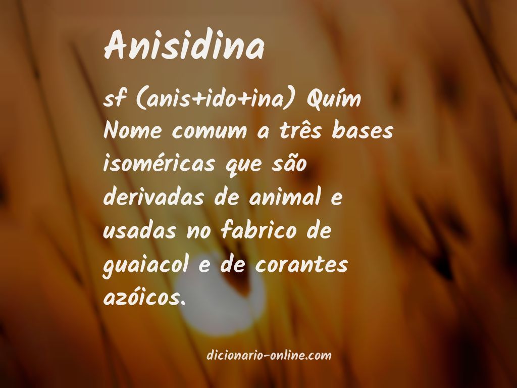 Significado de anisidina