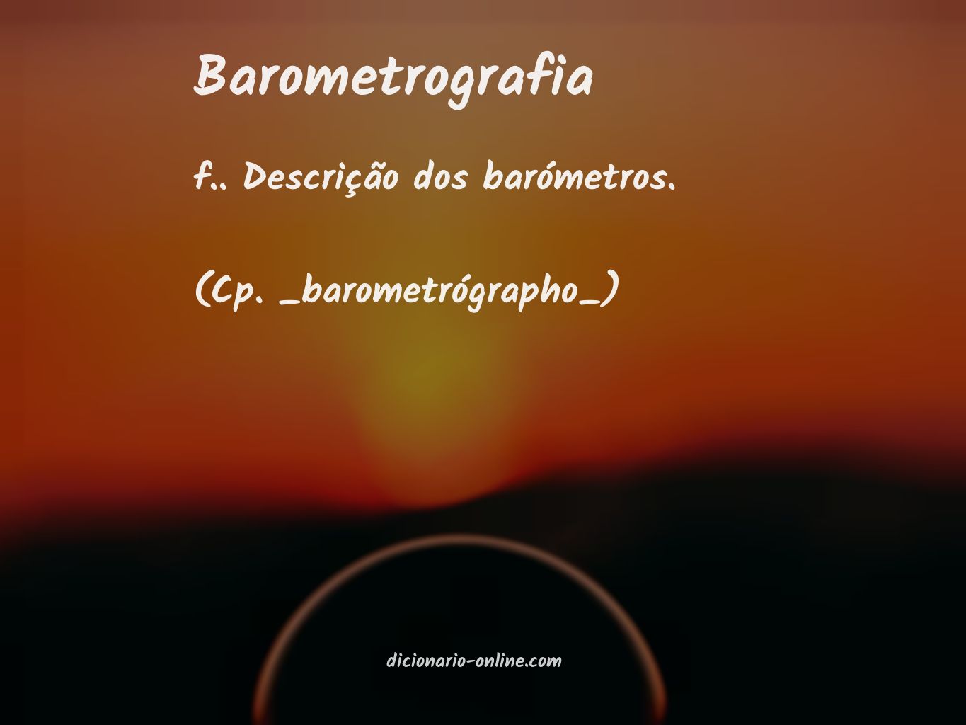Significado de barometrografia