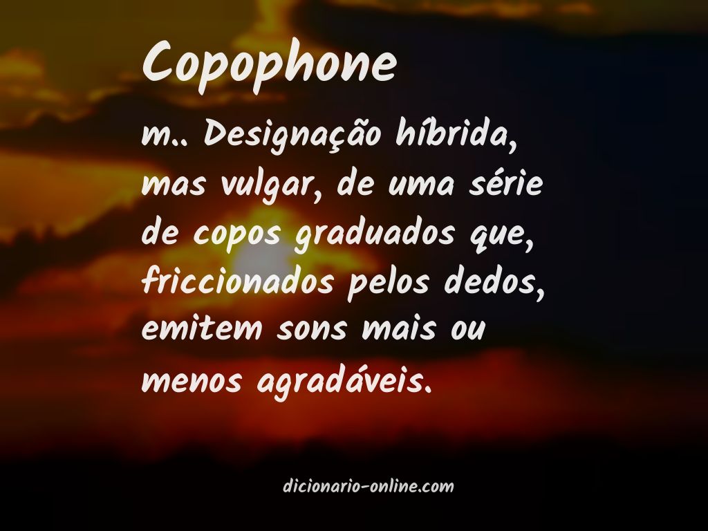 Significado de copophone